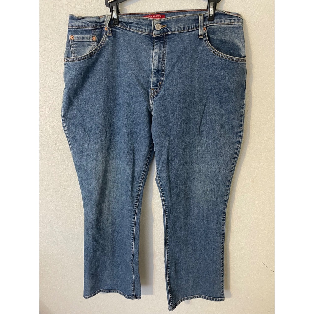 Levi Strauss Mens 550 Classic‎ Relaxed Boot Cut Stretch Jeans Blue W44 L30